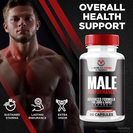 VirilWood Male Enhancement advanced formula bottle with 60 capsules for libido and energy support